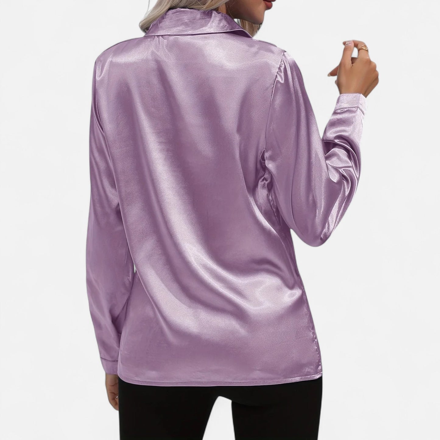 Meloir | Chemise Satinée d’Été pour Femme – Col en V Élancé, Légèreté Luxueuse