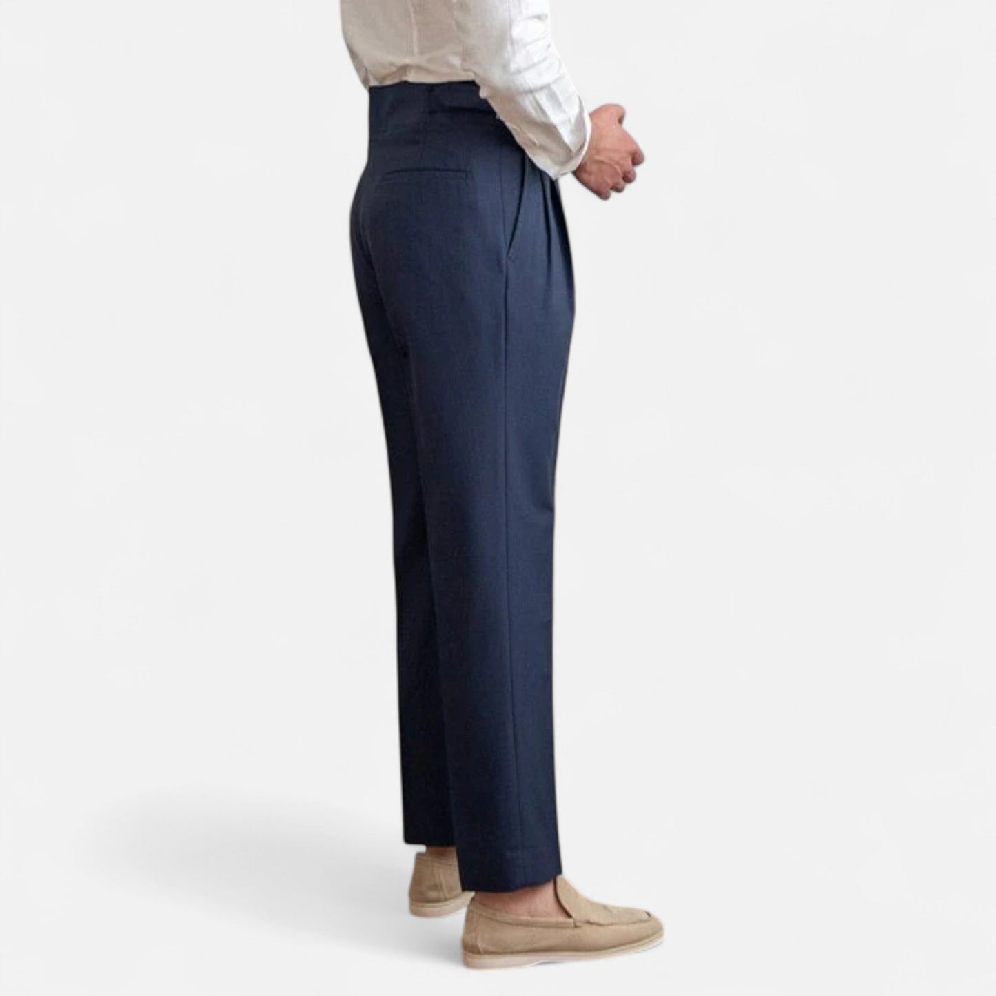 Meloir | Pantalon Homme Taille Haute – Structure Affirmée, Élégance Intemporelle