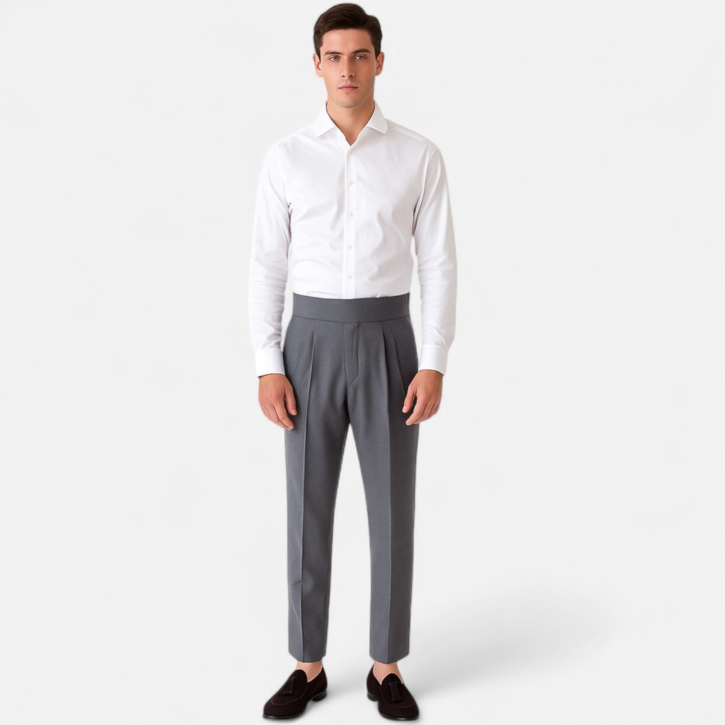 Meloir | Pantalon Homme Taille Haute – Structure Affirmée, Élégance Intemporelle
