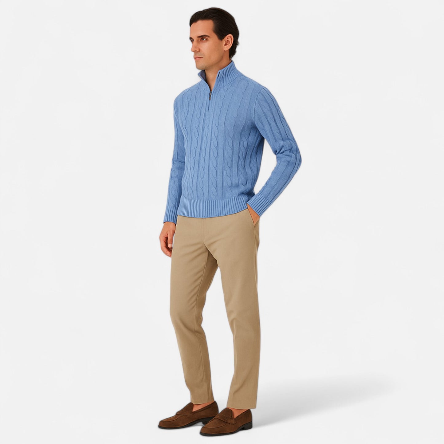 Meloir | Pull Demi-Zip pour Homme – Style Décontracté, Finition Premium