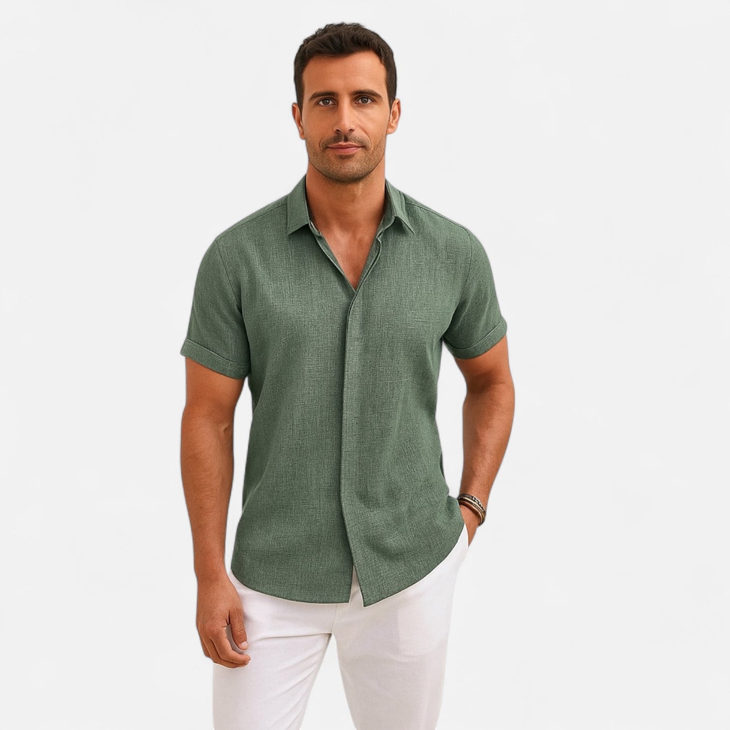 Meloir | Chemise en Lin à Manches Courtes – Légèreté Décontractée, Élégance Naturelle
