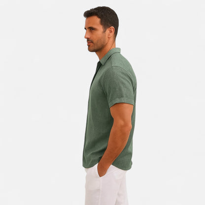 Meloir | Chemise en Lin à Manches Courtes – Légèreté Décontractée, Élégance Naturelle