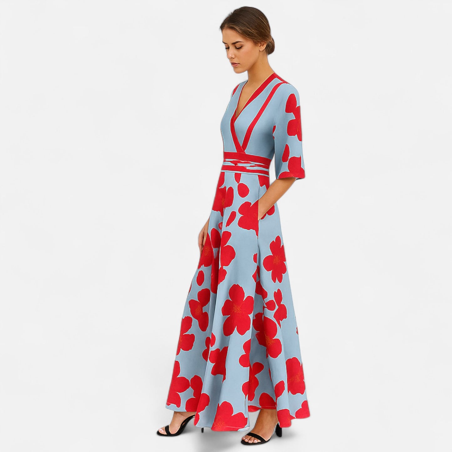 Meloir | Robe Élégante à Manches pour Femme – Ligne Intemporelle, Sobriété Raffinée