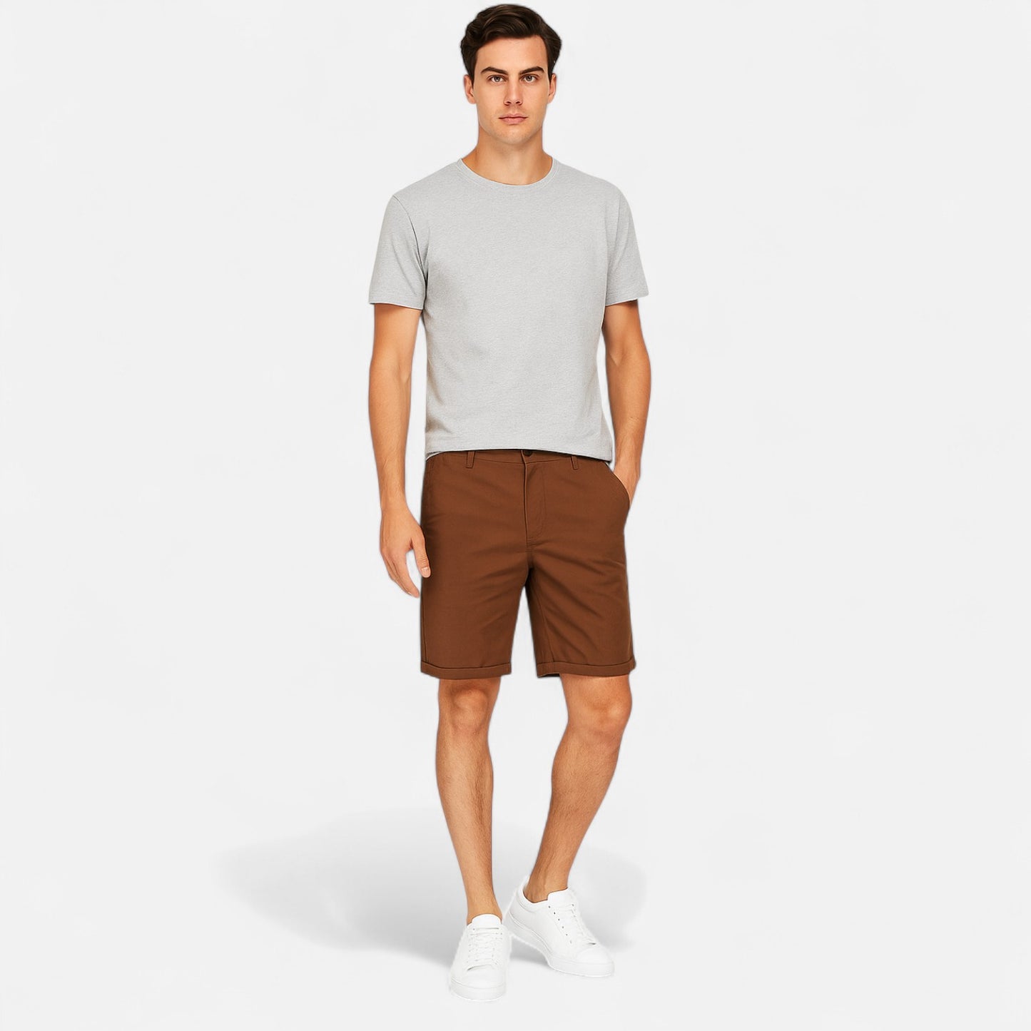 Meloir | Short Uni en Coton 100 % pour Homme – Simplicité Essentielle, Confort Naturel