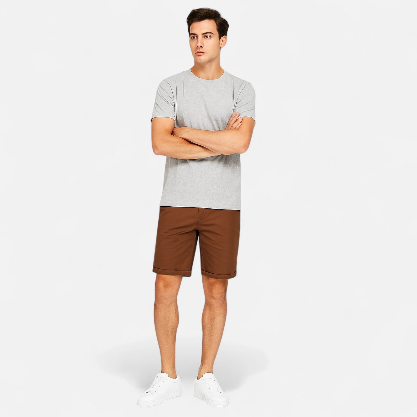Meloir | Short Uni en Coton 100 % pour Homme – Simplicité Essentielle, Confort Naturel