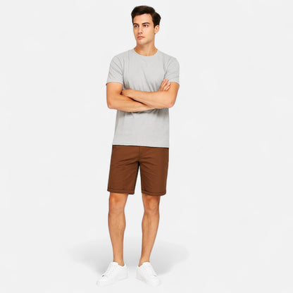 Meloir | Short Uni en Coton 100 % pour Homme – Simplicité Essentielle, Confort Naturel