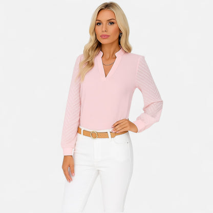 Meloir | Chemise Unie Élégante pour Femme – Sobriété Structurée, Finition Haut de Gamme