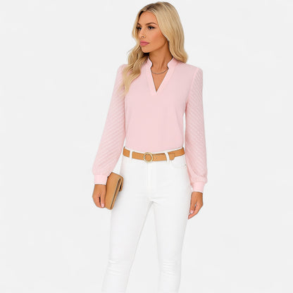 Meloir | Chemise Unie Élégante pour Femme – Sobriété Structurée, Finition Haut de Gamme
