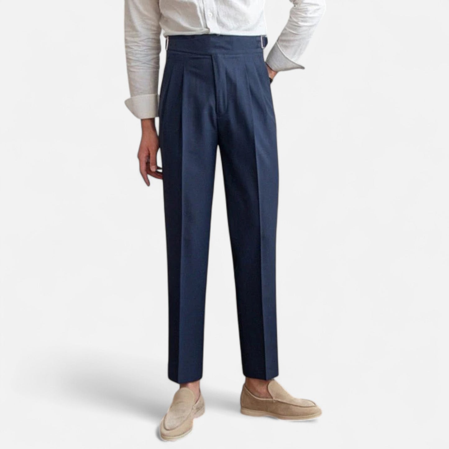 Meloir | Pantalon Homme Taille Haute – Structure Affirmée, Élégance Intemporelle