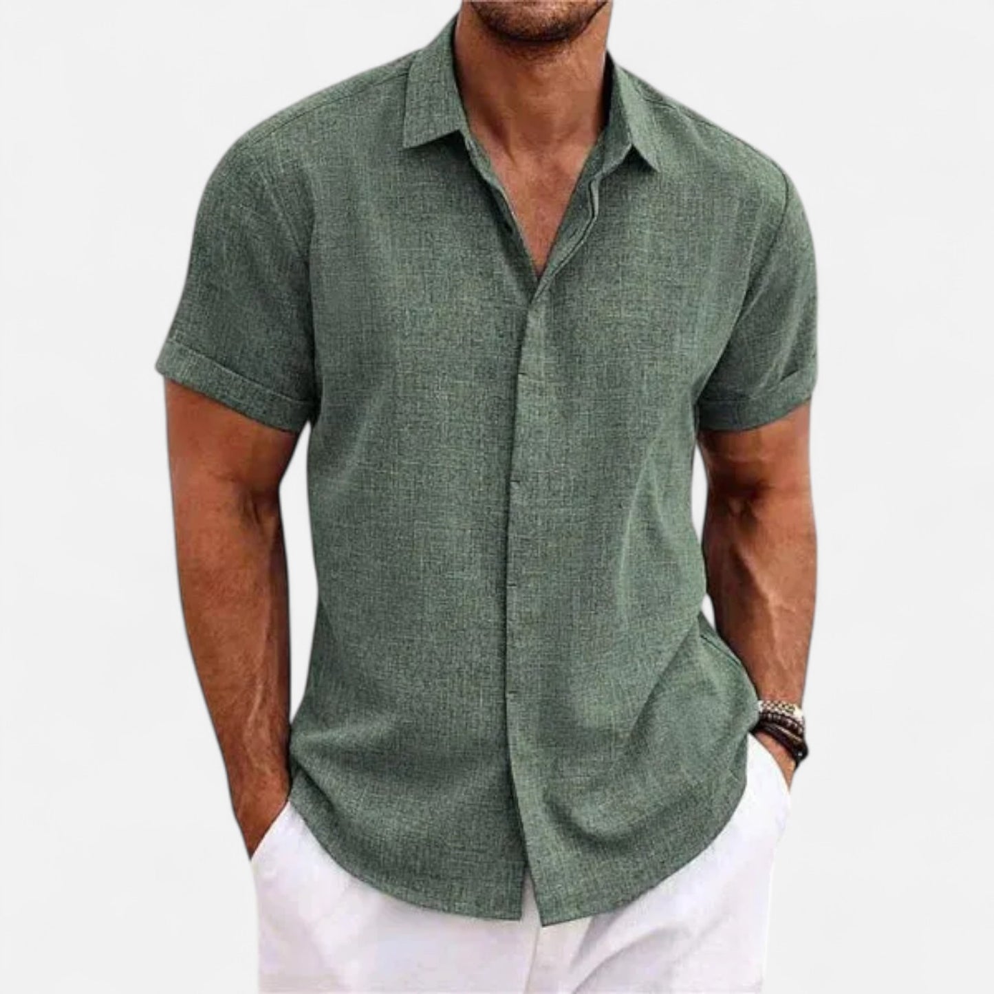 Meloir | Chemise en Lin à Manches Courtes – Légèreté Décontractée, Élégance Naturelle