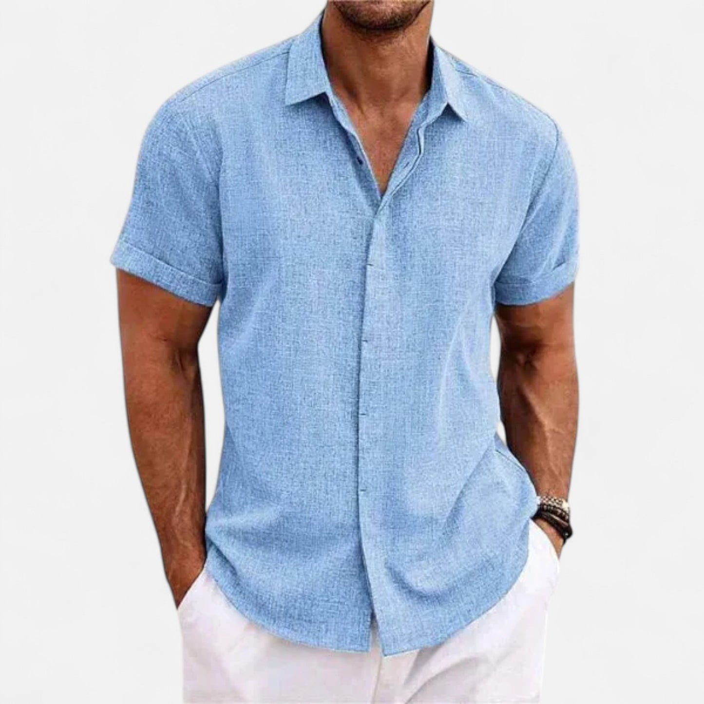 Meloir | Chemise en Lin à Manches Courtes – Légèreté Décontractée, Élégance Naturelle