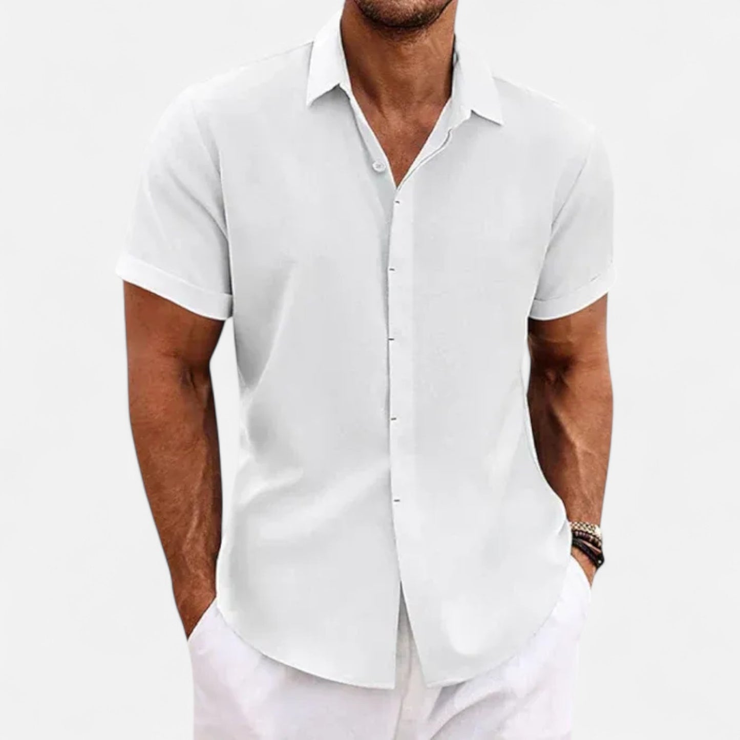 Meloir | Chemise en Lin à Manches Courtes – Légèreté Décontractée, Élégance Naturelle