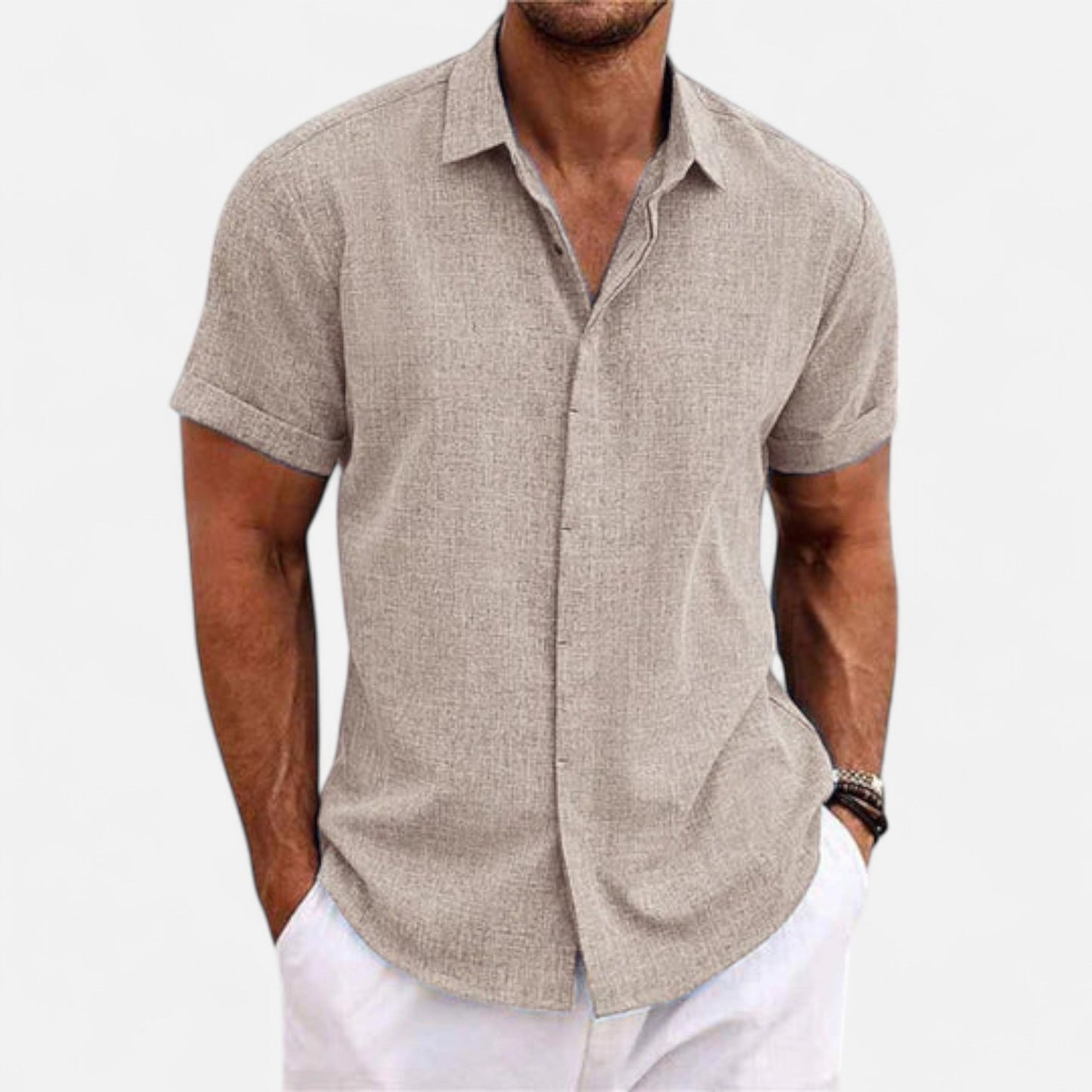Meloir | Chemise en Lin à Manches Courtes – Légèreté Décontractée, Élégance Naturelle