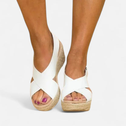 Meloir | Sandales Compensées pour Femme – Hauteur Maîtrisée, Élégance Estivale