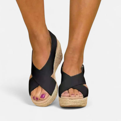 Meloir | Sandales Compensées pour Femme – Hauteur Maîtrisée, Élégance Estivale