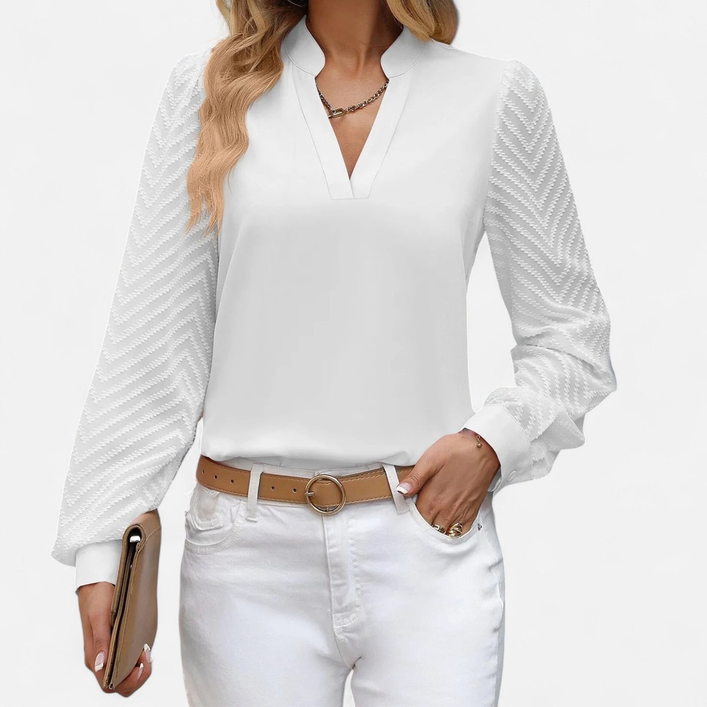 Meloir | Chemise Unie Élégante pour Femme – Sobriété Structurée, Finition Haut de Gamme