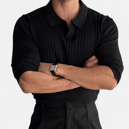 Meloir | Polo Tricoté à Col Revers pour Homme – Luxe Léger, Élégance Contemporaine