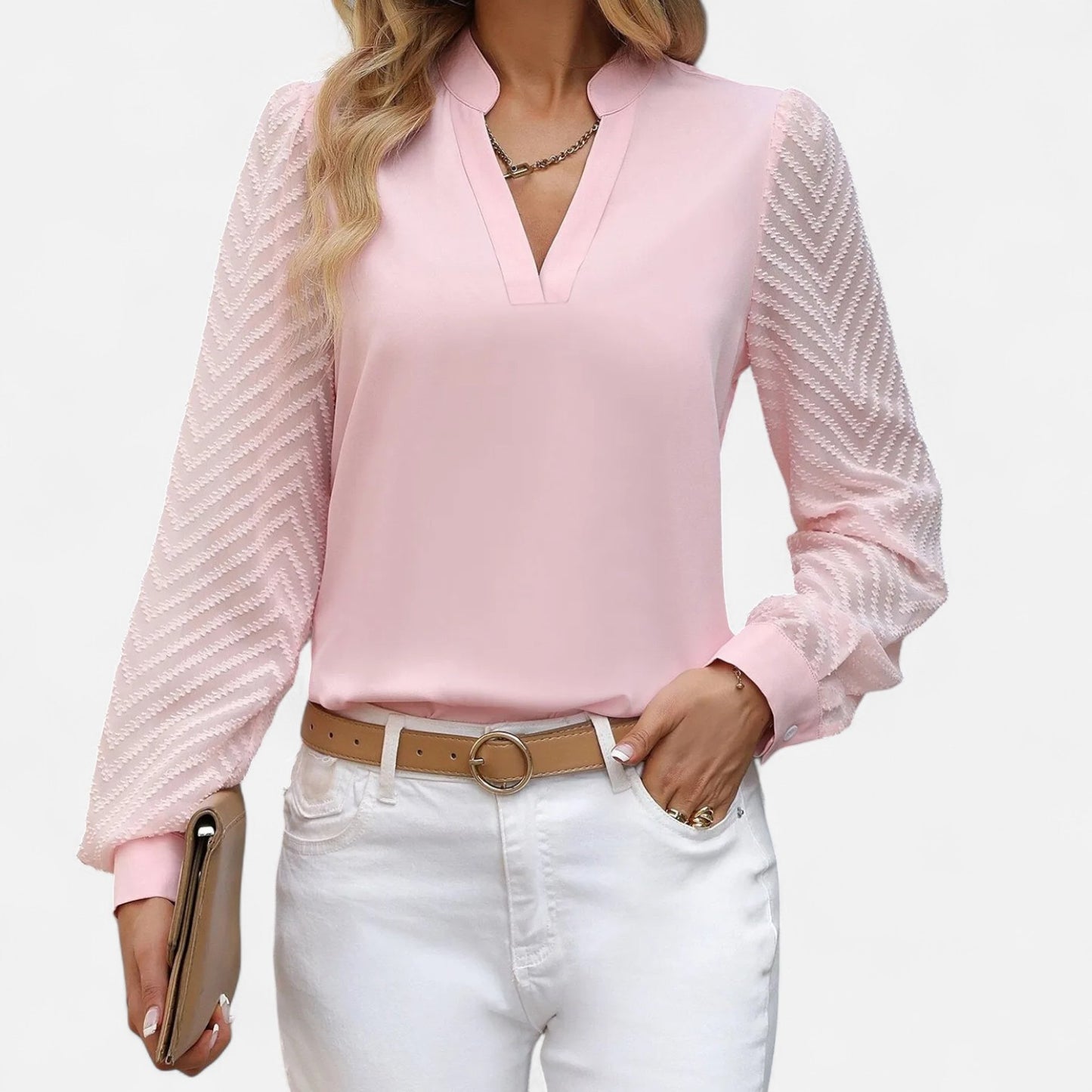 Meloir | Chemise Unie Élégante pour Femme – Sobriété Structurée, Finition Haut de Gamme