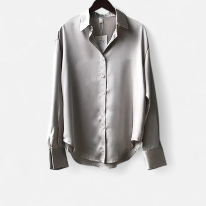 Meloir | Chemise en Soie à Boutons pour Femme – Fluidité Luxueuse, Élégance Intemporelle