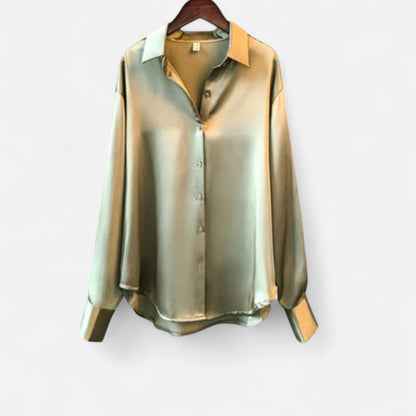 Meloir | Chemise en Soie à Boutons pour Femme – Fluidité Luxueuse, Élégance Intemporelle