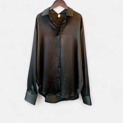 Meloir | Chemise en Soie à Boutons pour Femme – Fluidité Luxueuse, Élégance Intemporelle