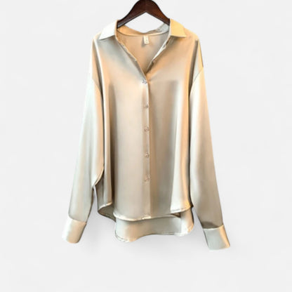 Meloir | Chemise en Soie à Boutons pour Femme – Fluidité Luxueuse, Élégance Intemporelle