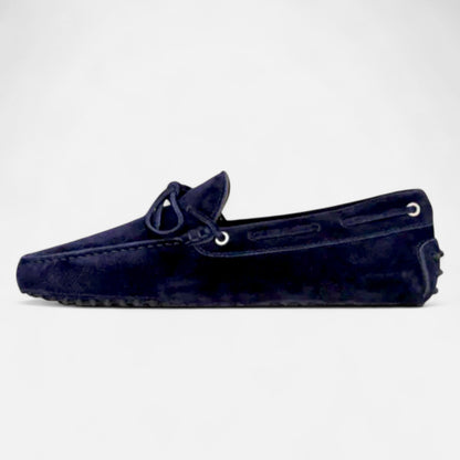 Meloir | Mocassins en Suède Bleu Marine – Élégance Décontractée, Finition Haut de Gamme